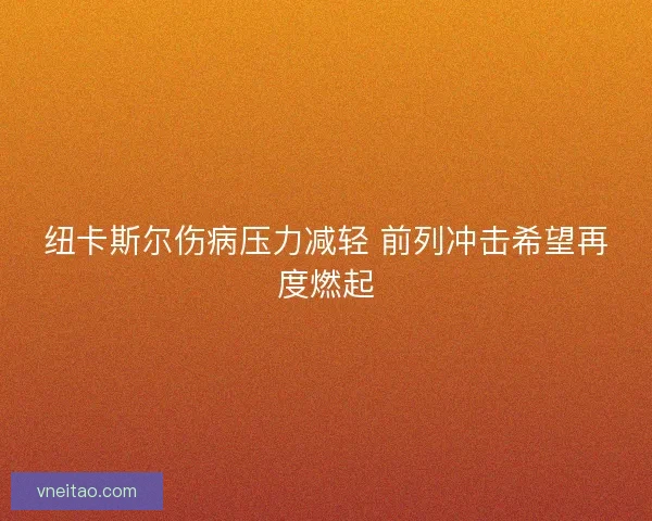 纽卡斯尔伤病压力减轻 前列冲击希望再度燃起